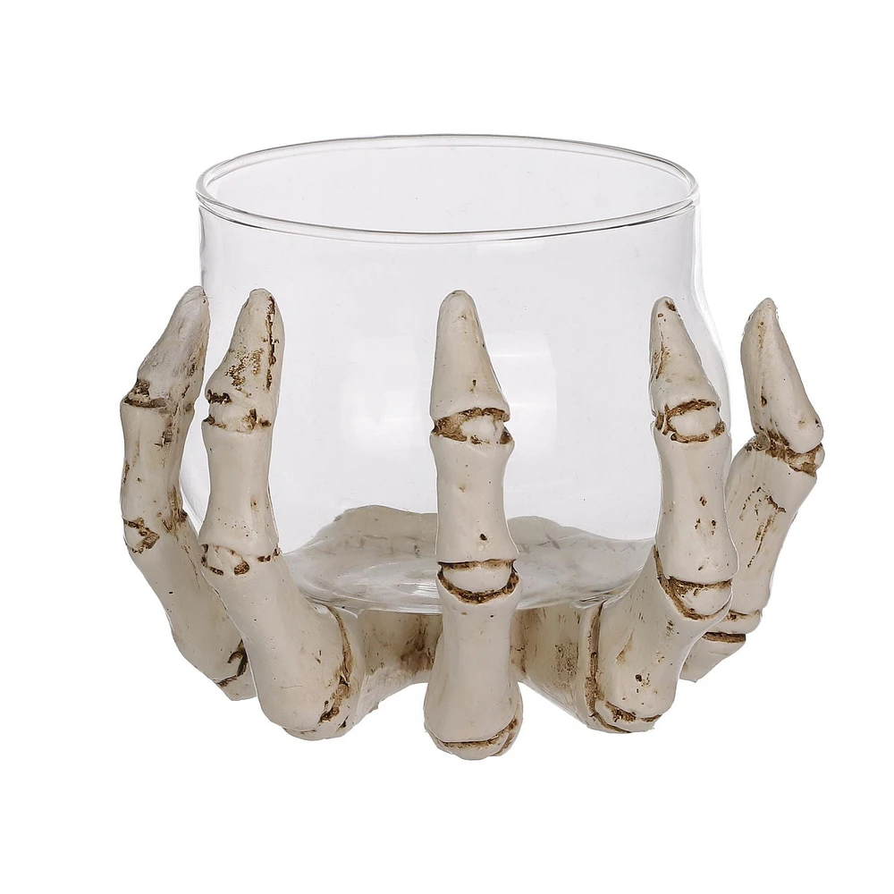 4inch Halloween Themed Bone Candle Holder For Halloween Indoor Decorations