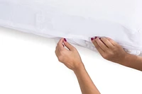 Draps-housses à fermeture éclair pour matelas compact SafeFitMC de FoundationsMD, blanc, paquet de 6