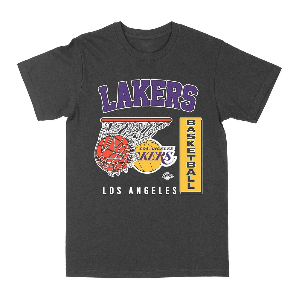 NBA Official Licensed Los Angeles Lakers Teams Basketball Charcoal T-Shirt