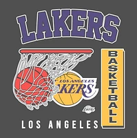 T-shirt de basket-ball anthracite sous licence officielle NBA des Los Angeles Lakers