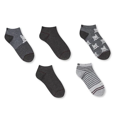 LOVE Ellen DeGeneres Women's Dog Low-Cut Socks 5-Pack