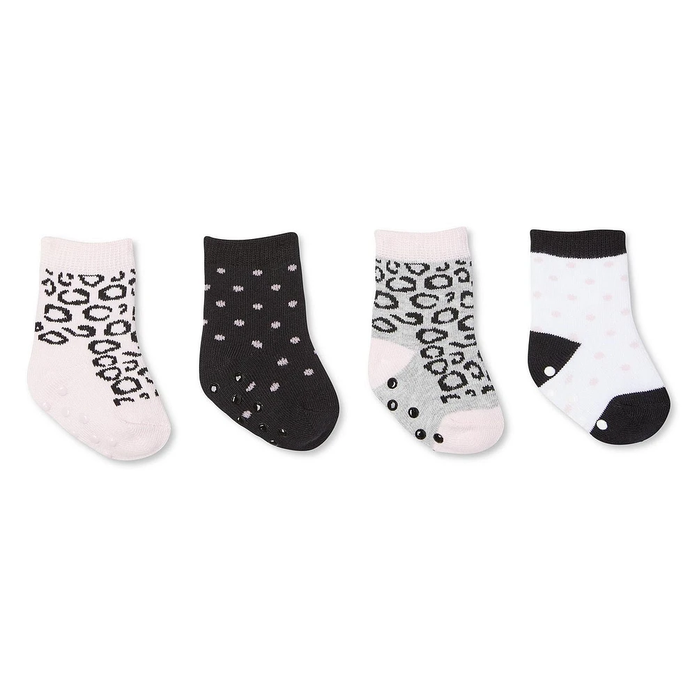 George Baby Girls' Crew Socks 4-Pack