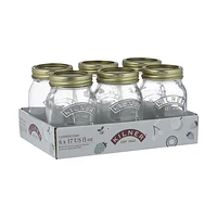 Kilner Regular Mouth Glass Mason Jars with Sealing Lids, 500ml