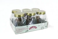 Kilner Regular Mouth Glass Mason Jars with Sealing Lids, 500ml