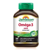 Jamieson No Fishy Aftertaste Extra Strength Omega-3 Mini Softgels, 200 softgels