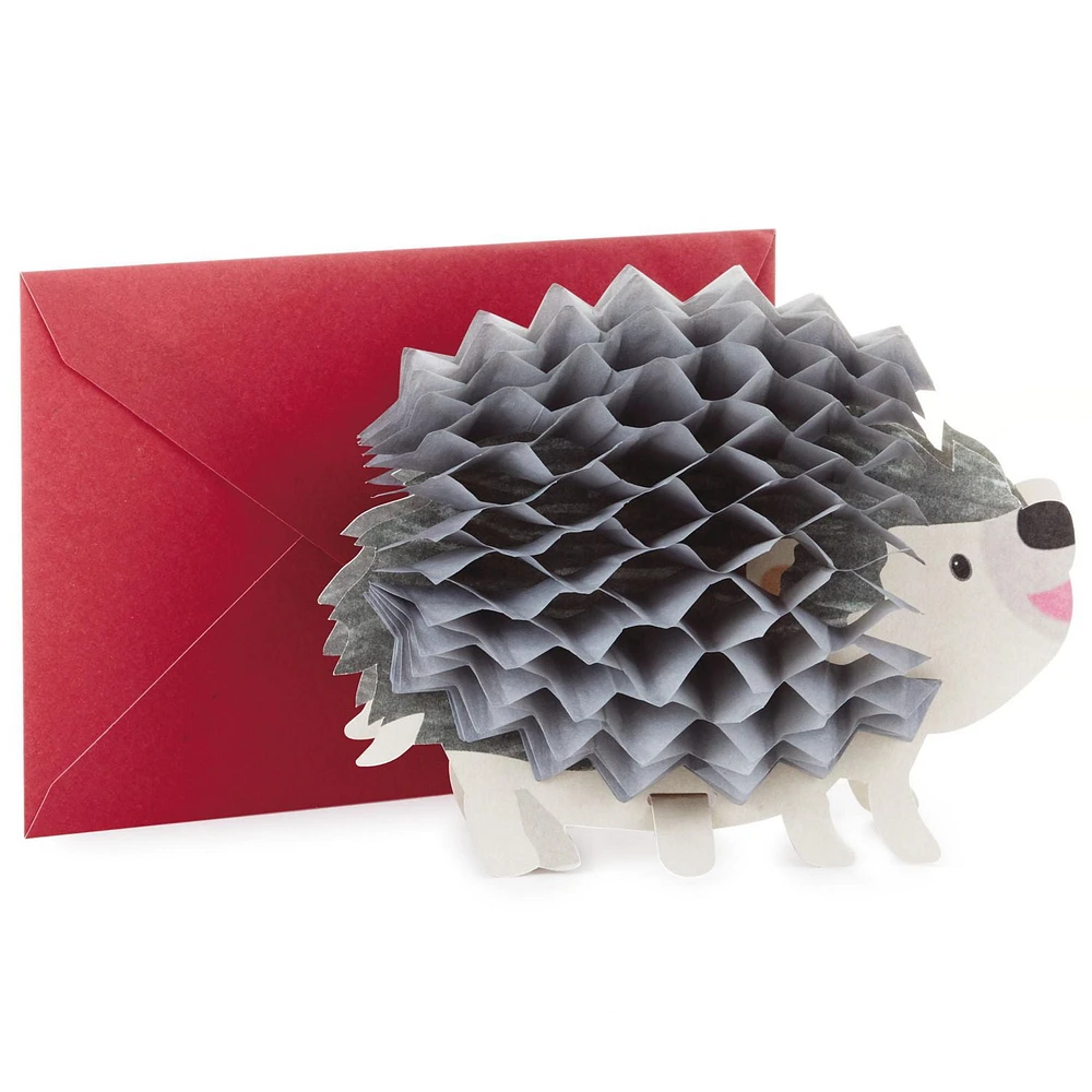 Hallmark Pop Up Birthday Card (3D Honeycomb Hedgehog)