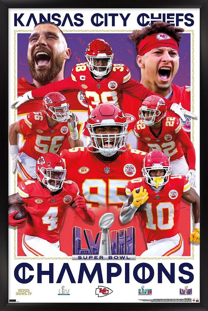 NFL Kansas City Chiefs - Super Bowl LVIII Champions Wall Poster