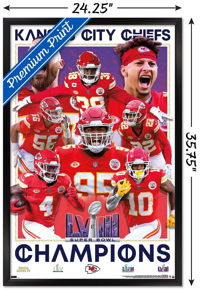 NFL Kansas City Chiefs - Super Bowl LVIII Champions Wall Poster