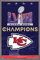 NFL Kansas City Chiefs - Super Bowl LVIII Team Logo Wall Poster with Pushpins, 22.375" x 34"