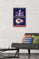 NFL Kansas City Chiefs - Super Bowl LVIII Team Logo Wall Poster with Pushpins, 22.375" x 34"