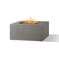 Real Flame Estes 40" Square Concrete Natural Gas Fire Pit in Flint by Jensen Co.