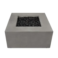 Real Flame Estes 40" Square Concrete Natural Gas Fire Pit in Flint by Jensen Co.