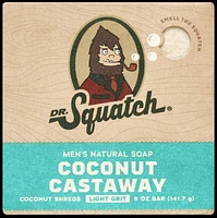 Dr. Squatch Coconut Castaway Bar Soap, A scent of toasted coconut.