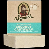 Dr. Squatch Coconut Castaway Bar Soap, A scent of toasted coconut.