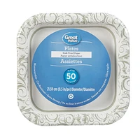 Assiettes en papier Great Value