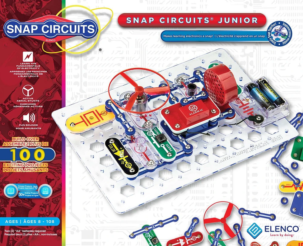 Snap Circuits® Science STEM Electronics Junior 100 (SC100FR) 100+ Projects!