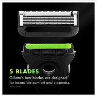 GilletteLabs Razor Blade Refills, Compatible with GilletteLabs with Exfoliating Bar and Heated Razor, 4 Refills, 4CT