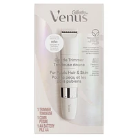 Gillette Venus for Pubic Hair & Skin Gentle Trimmer plus 1oz Smoothing Exfoliant, 1 Trimmer