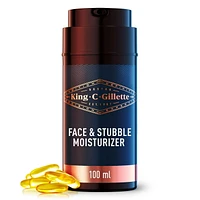 King C. Gillette Face & Stubble Moisturizer with Vitamin B3 and B5 complex, 100 mL