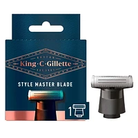 King C. Gillette Style Master Blade Refill with 4-Directional Metal Razor Blades, 1 Refill