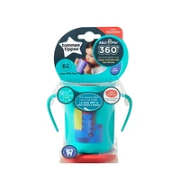 Tommee Tippee Easiflow 360° Spill-Proof Trainer Cup with Travel Lid, Whale – 8oz, 12m+, 1pk