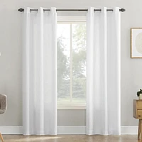 Mainstays 2-Pack Waffle semi-sheer Grommet Curtain Panel Pair, 2 panels,