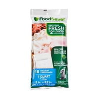 FoodSaver FreshSaver Quart Vacuum Zipper Bags, 18-quart vacuum zipper bags