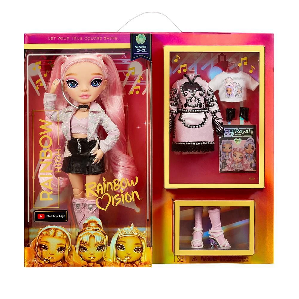 Rainbow Vision Rainbow High Royal Three K-pop – Minnie Choi (Pink Lavender) Fashion Doll