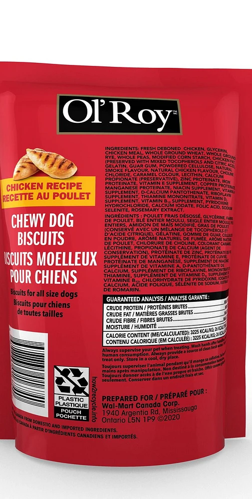 Ol'Roy chewy chicken recipe dog biscuits, 113g