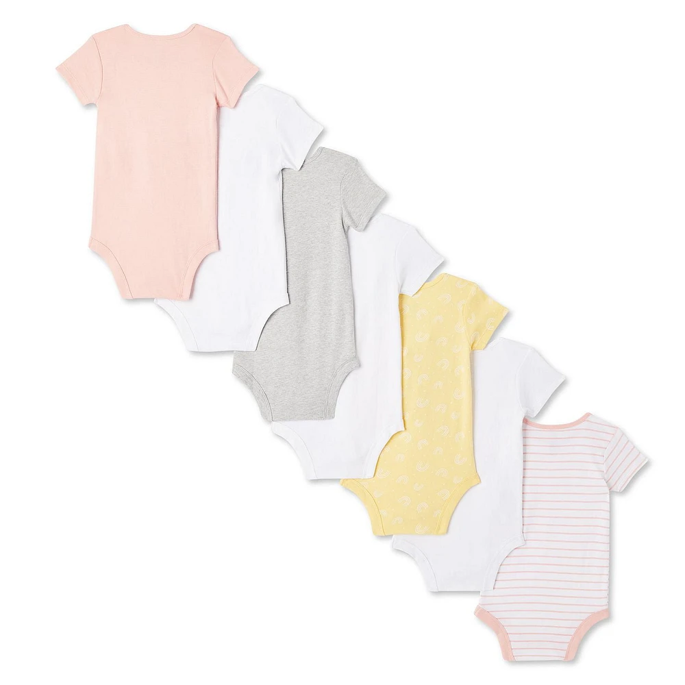 George Baby Girls' Bodysuit 7-Pack, Sizes NB-12 months