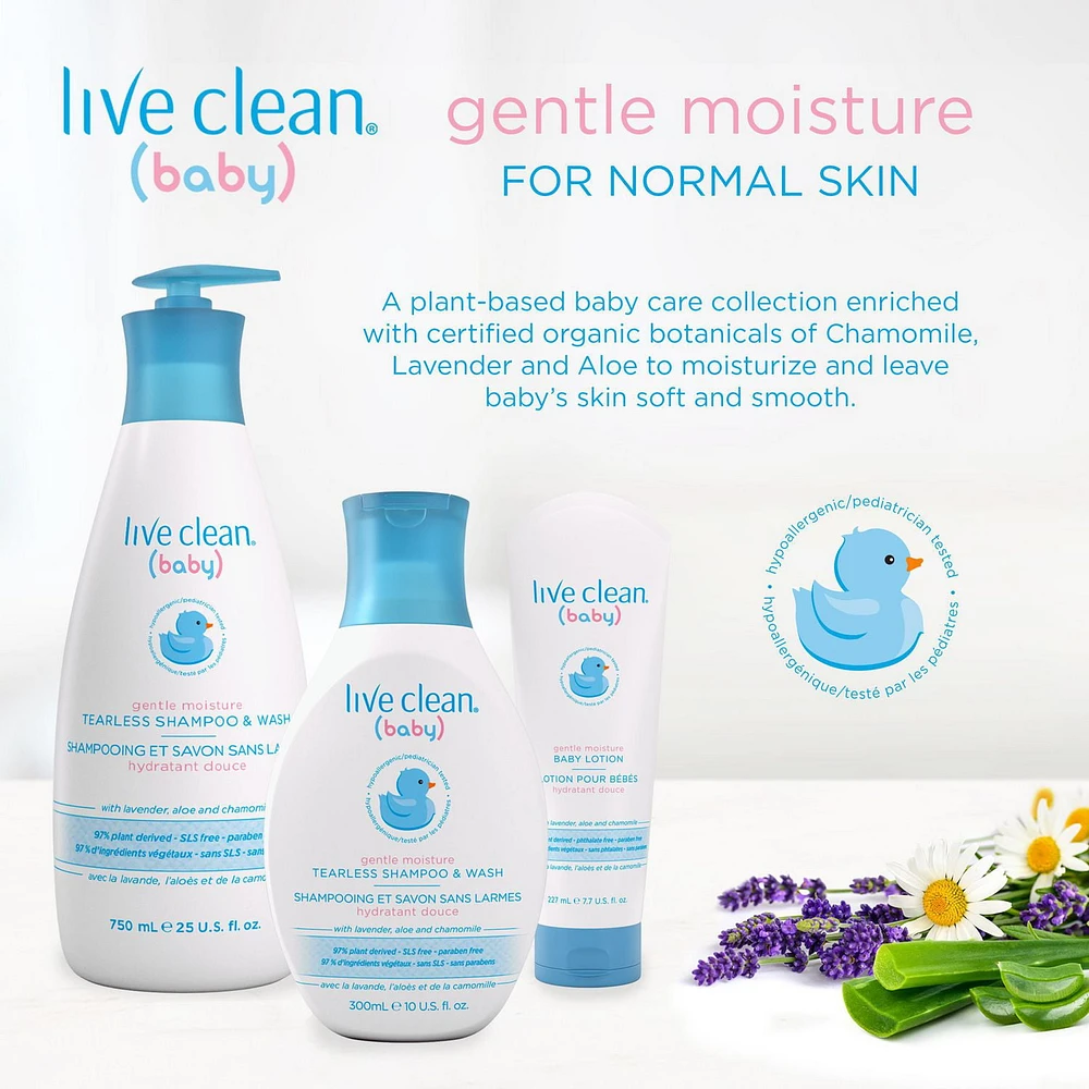 Live Clean Gentle Moisture Baby Lotion, 750 mL, Baby Lotion