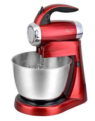 Betty Crocker Red Metallic 7-Speed Power-Up Stand Mixer