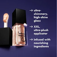 e.l.f. Cosmetics Glow Reviver Lip Oil Glimmer, High-shine finish, 7.6 mL
