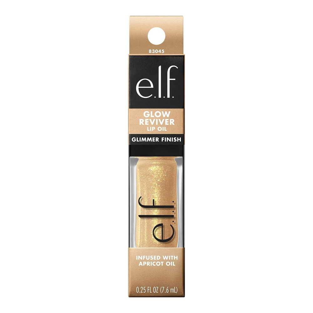 e.l.f. Cosmetics Glow Reviver Lip Oil Glimmer, High-shine finish, 7.6 mL