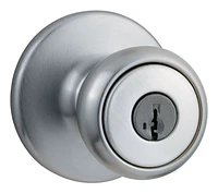 Essentials by Weiser Tulip Entry Knob in Satin Chrome