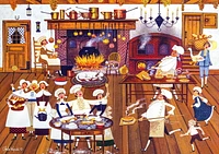 Buffalo Games Large Pieces Charles Wysocki Singing Piemakers 300 Piece Jigsaw Puzzle