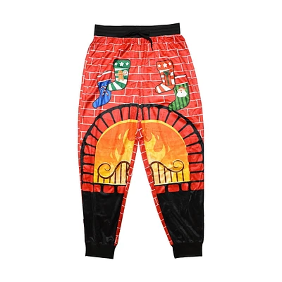 Design Lab Men's<br>Cozy Fireplace Sleepwear Pants