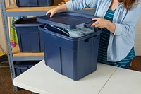 Rubbermaid 68.1 L (18 gal.) Roughneck® Tote- Blue, 68 L (18 gal.) Roughneck® Tote