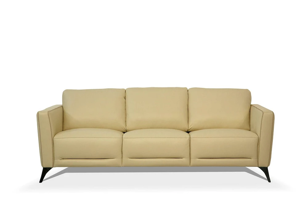 ACME Malaga Sofa in Cream Leather