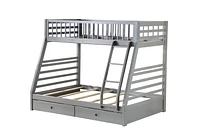 ACME Jason - Twin/Full Bunk Bed w/2 Drw in Gray