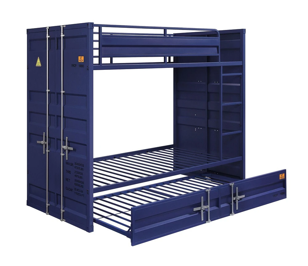 ACME Cargo Twin/Twin Bunk Bed in Blue