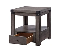 ACME Melville End Table in Ash Gray