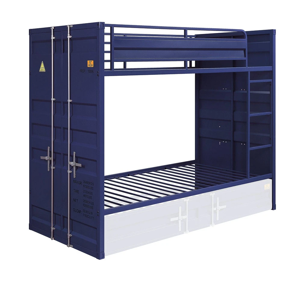 ACME Cargo Twin/Twin Bunk Bed in Blue