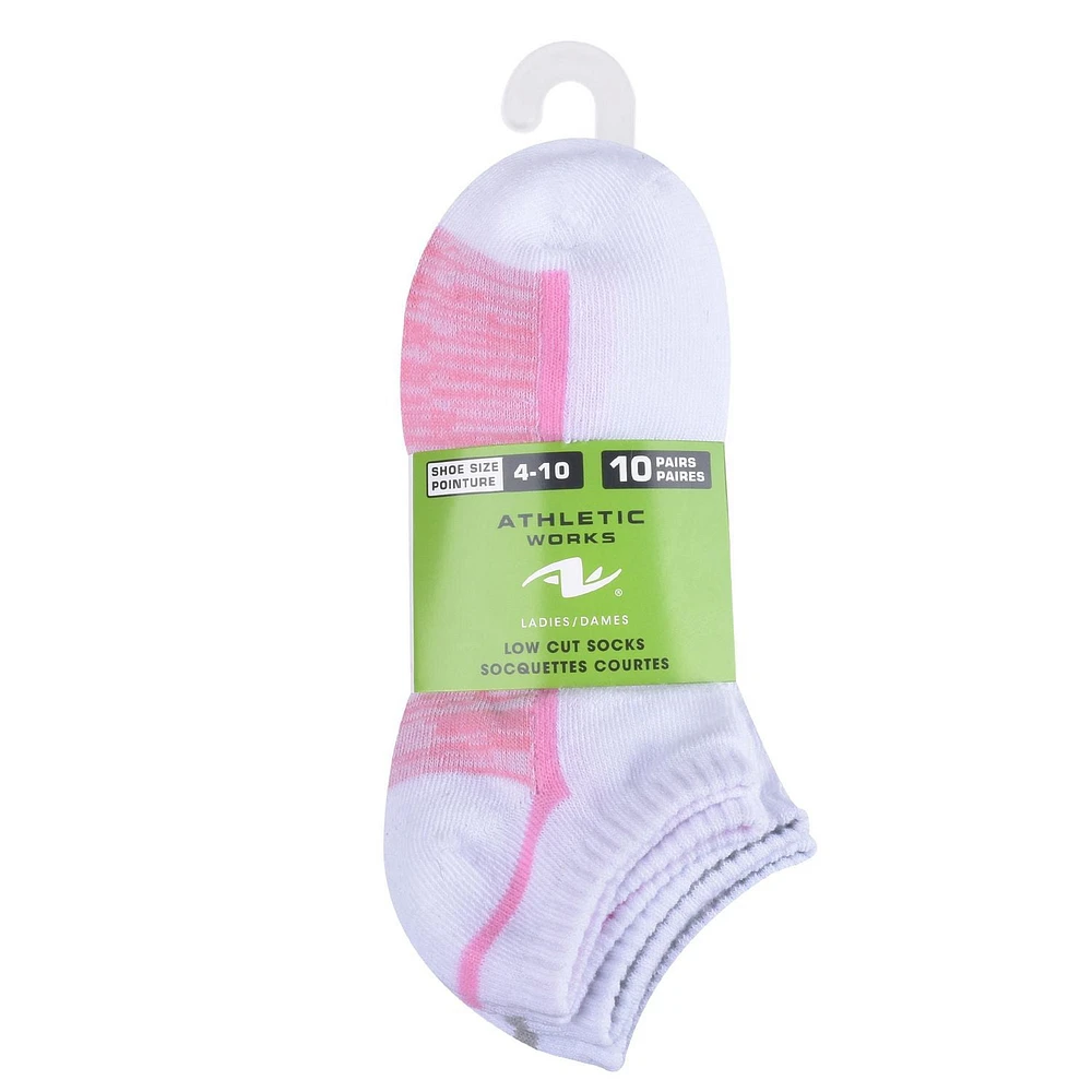 Athletic Works Women's Low-Cut Socks 10-Pack, Sizes 4-10