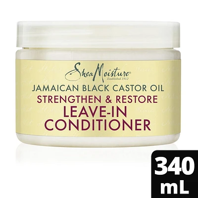 Revitalisant Sans Rinçage Fortifiant et Restaurateur SheaMoisture Huile de Ricin Noire de Jamaïque 340 ml Revitalisant Sans Rinçage