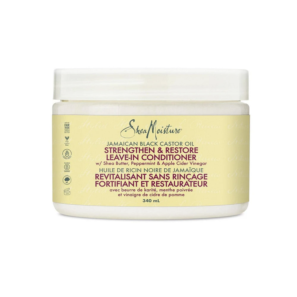 SheaMoisture Jamaican Black Castor Oil Strengthen & Restore Leave-in Conditioner, 340 ml Leave-in Conditioner