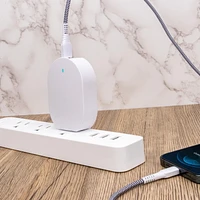 onn. Dual-Port Fast Charging USB Certified Wall Charger Kit with 20W Power Delivery, USB and USB-C Ports, Charge 2 Devices, 3 FT/10 m Braided Cable