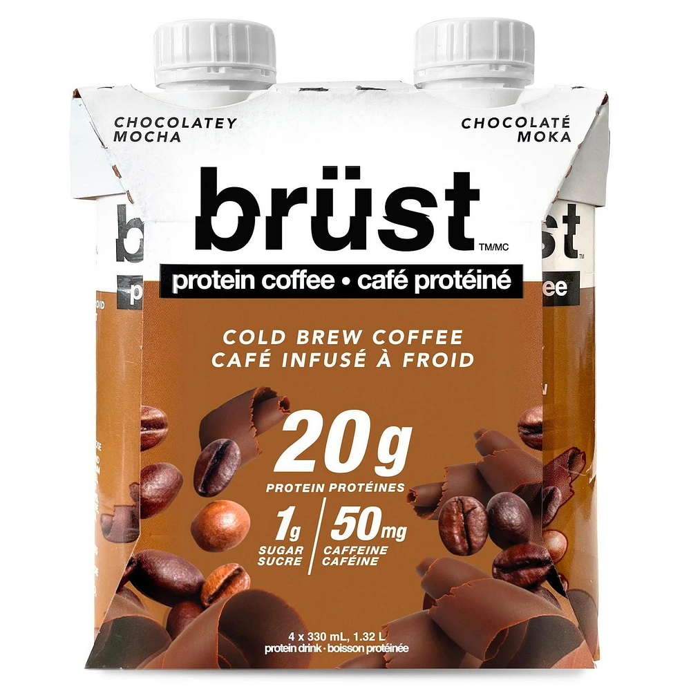 Brüst Protein Coffee - Mocha, 4x330mL