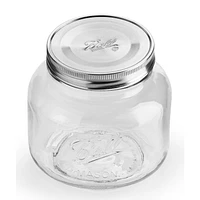 Ball Decorative Mason Jar with One Piece Stainless Steel Lid, 1.89 L (64 oz), 1 Count