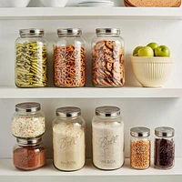 Ball Decorative Mason Jar with One Piece Stainless Steel Lid, 1.89 L (64 oz), 1 Count